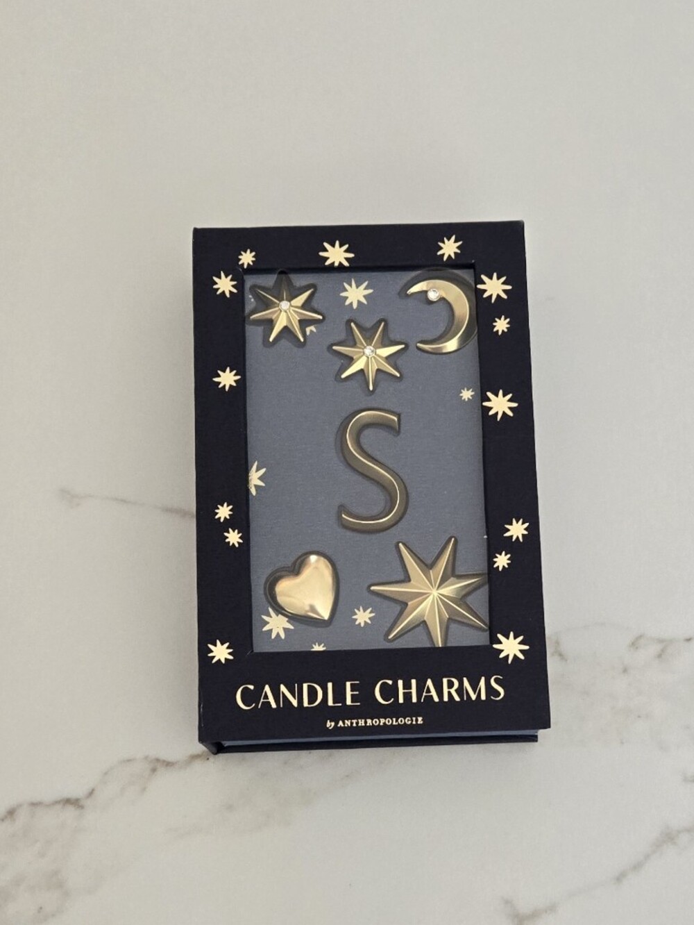 NWT Anthropologie Gold Candle Charms